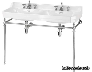 EDWARDIAN - Console double Vitreous China washbasin _ bathroom brands