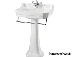 EDWARDIAN - Pedestal Vitreous China washbasin with towel rail _ bathroom brands