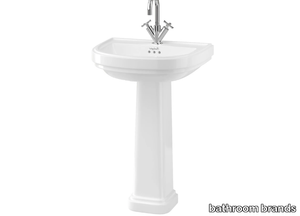 RIVIERA - 580mm D Shape Basin with Riviera Full Pedestal _ bathroom brands