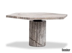 JUPITER SPECIAL EDITION - Hexagonal travertine table _ BAXTER