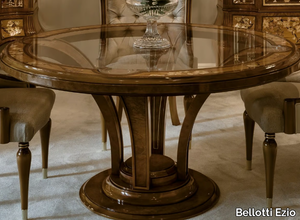 1430 - Round chestnut dining table _ Bellotti Ezio