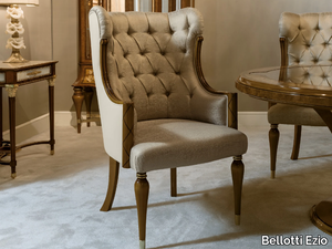 1430 - Tufted fabric chair with armrests _ Bellotti Ezio