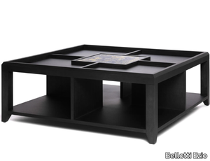 MILETO - Low wooden coffee table with storage space _ Bellotti Ezio