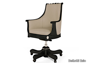 THE MAJESTIC - Height-adjustable leather chair with castors with 5-spoke base _ Bellotti Ezio