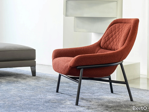 HANNA - Fabric armchair with steel structure _ BertO