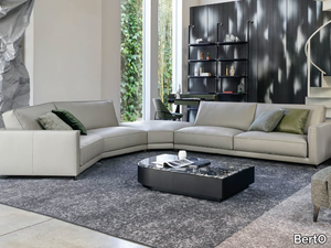 TOMMY - Corner curved leather sofa _ BertO