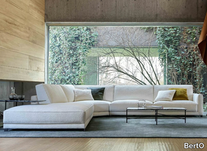 TOMMY - Corner polyester fibre sofa with removable cover _ BertO