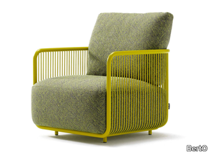 CAROLINE - Fabric garden armchair with armrests _ BertO