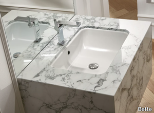 BETTEONE - Undermount rectangular enamelled steel washbasin _ Bette