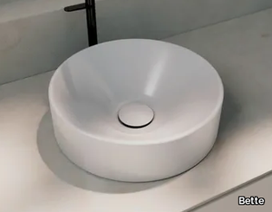 BETTESUNO - Countertop single round enamelled steel washbasin _ Bette