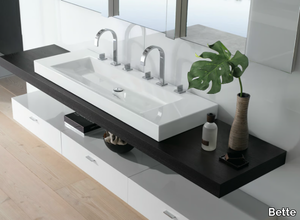 BETTEAQUA - Countertop double rectangular washbasin _ Bette