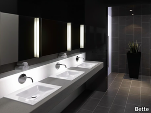 BETTEAQUA - Rectangular enamelled steel washbasin _ Bette