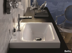 BETTELUX - Countertop rectangular enamelled steel washbasin _ Bette