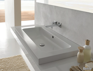 BETTEONE - Countertop rectangular enamelled steel washbasin _ Bette