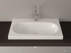 BETTECOMODO - Countertop rectangular enamelled steel washbasin _ Bette