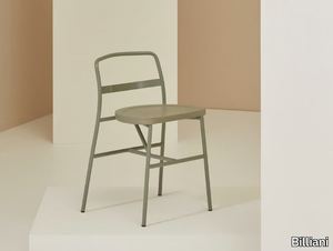 PUCCIO 726 - Steel and wood chair _ Billiani