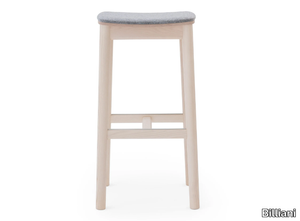 WHITE 135 - Ash stool with integrated cushion _ Billiani