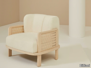 RAQUETTE - Fabric armchair with armrests _ Billiani