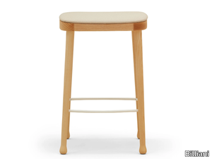 FRISÉE 259/261 - High solid wood stool with integrated cushion _ Billiani