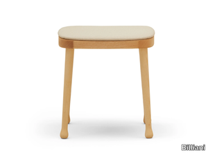 FRISÉE 257 - Solid wood stool with integrated cushion _ Billiani