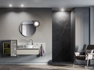 DEEP COMP. 6 - Single wall-mounted vanity unit with drawers _ Birex