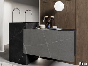 SAIL COMP. 5 - Single porcelain stoneware vanity unit with drawers _ Birex