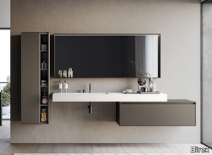 TRACCIA COMP. 1 - Wall-mounted single vanity unit with drawers _ Birex