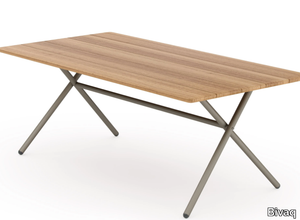 GARDA - Rectangular iroko garden table _ Bivaq