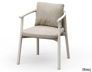 BALM - Upholstered garden chair with armrests _ Bivaq