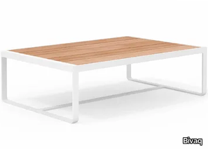 SIT - Low iroko and aluminium coffee table _ Bivaq