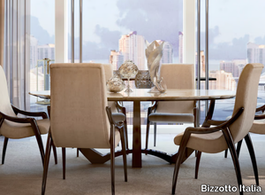 SYMPHONY - INFINITY - Oval dining table _ Bizzotto Italia