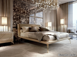 SYMPHONY - Double bed with upholstered headboard _ Bizzotto Italia