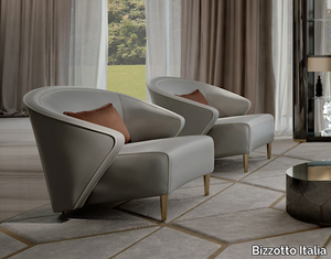 WAVE - Armchair with armrests _ Bizzotto Italia