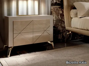 SYMPHONY - Wooden bedside table with drawers _ Bizzotto Italia