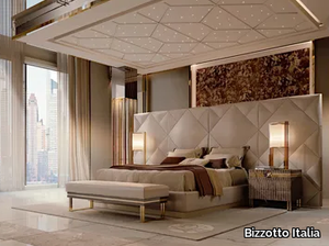 SYMPHONY - Double bed with upholstered headboard _ Bizzotto Italia