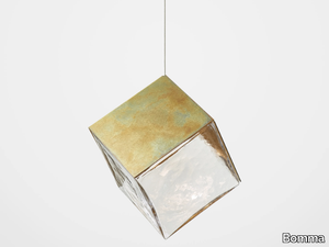 DE CASTELLI X PYRITE - Blown glass and brass pendant lamp _ Bomma