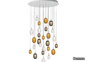 METAMORPHOSIS 26 ROUND - LED handmade blown glass pendant lamp _ Bomma