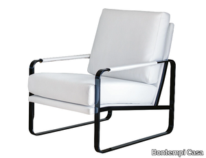 CLARISSA - Leather armchair with armrests _ Bontempi Casa