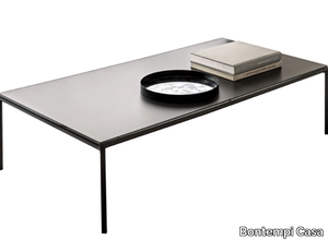 DIAGONAL - Low crystal and steel coffee table _ Bontempi Casa