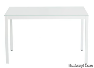 DIESIS - Crystal and steel garden table _ Bontempi Casa