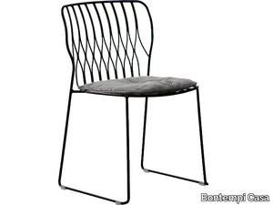 FREAK - Sled base stackable steel garden chair _ Bontempi Casa