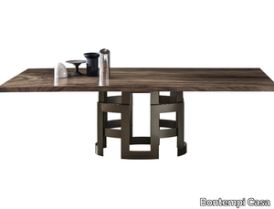 IMPERIAL - Rectangular steel and wood dining table _ Bontempi Casa