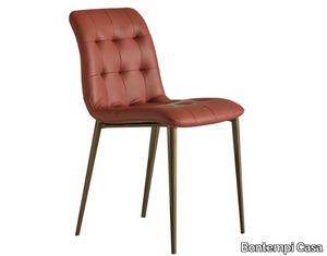 KUGA SLIM - Tufted leather chair _ Bontempi Casa