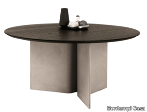 MAGNUM - Cement and wooden dining table _ Bontempi Casa