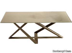 MILLENNIUM - Crystal and steel coffee table _ Bontempi Casa