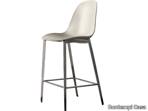 MOOD - High polypropylene garden stool with back _ Bontempi Casa