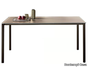 MOON - Rectangular crystal and steel garden table _ Bontempi Casa