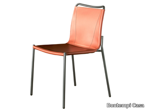 SHAPE - Tanned leather chair _ Bontempi Casa