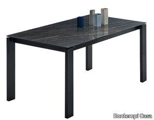 TOM - Extending steel and SuperMarble dining table _ Bontempi Casa