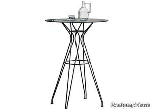 VINCENT - Round steel and wood contract table _ Bontempi Casa